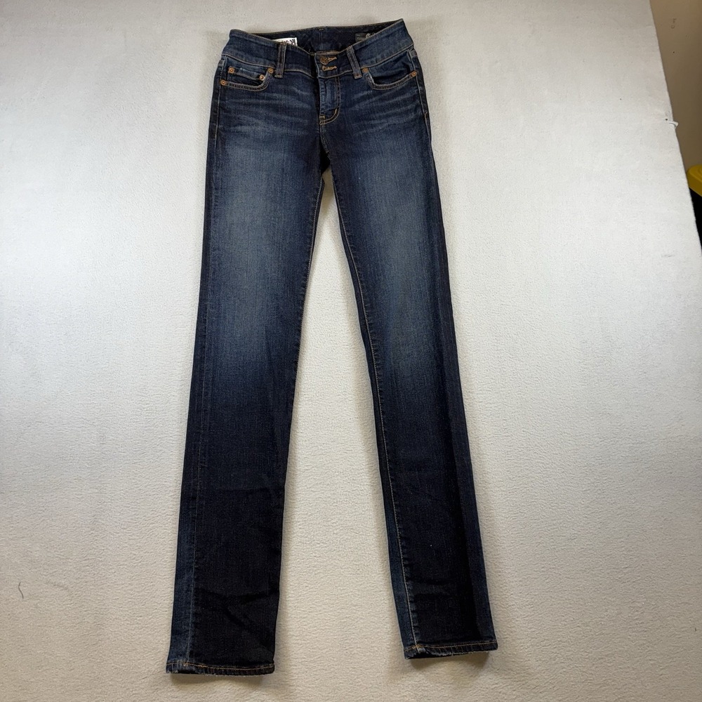 Red Engine Cinder Slim Straight Leg Jeans Womens 25 Dark Wash USA Denim
